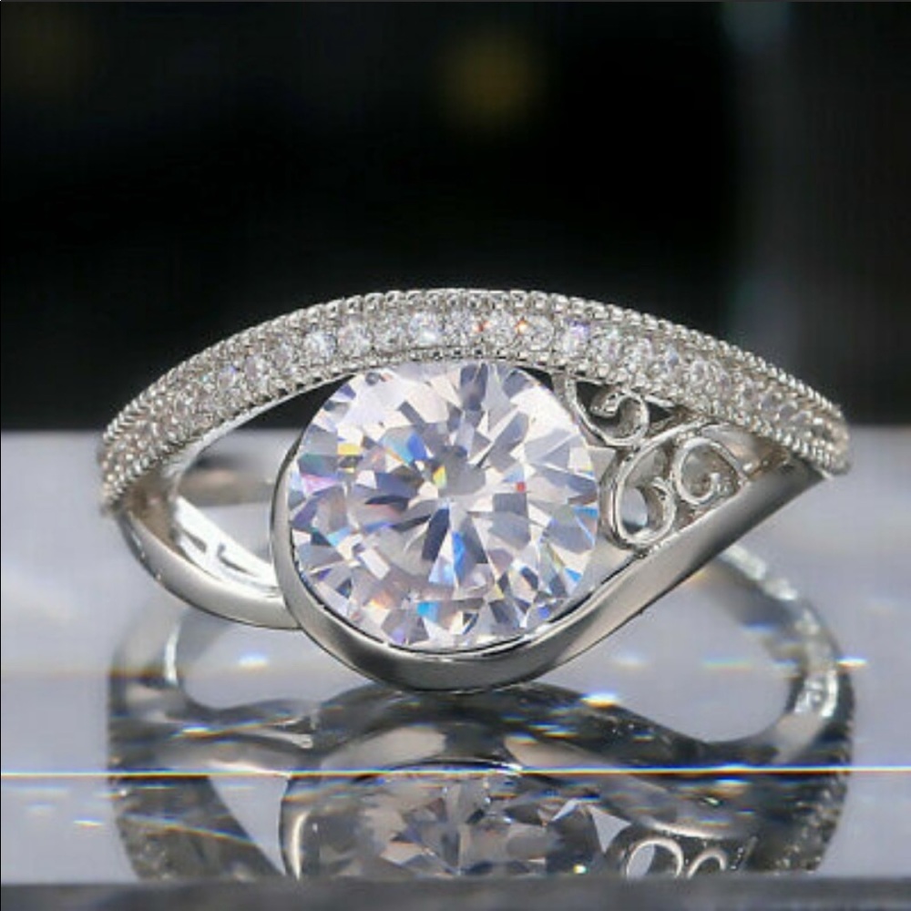 New 925 Silver Eye Luxury Diamond Ring 💍 - Picture 2 of 10